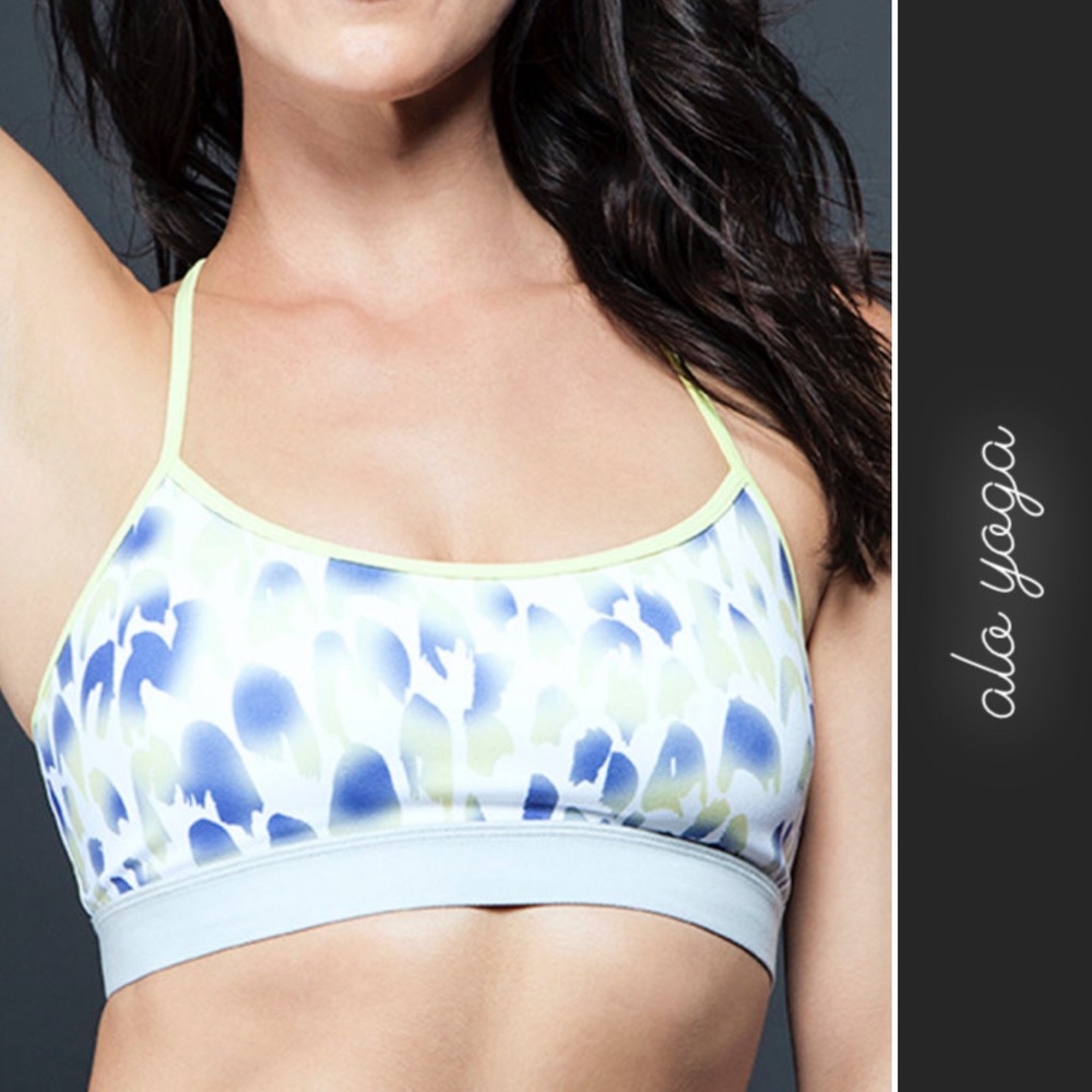 Alo Yoga Spark Cheetah Lime Sports Bra NWT S